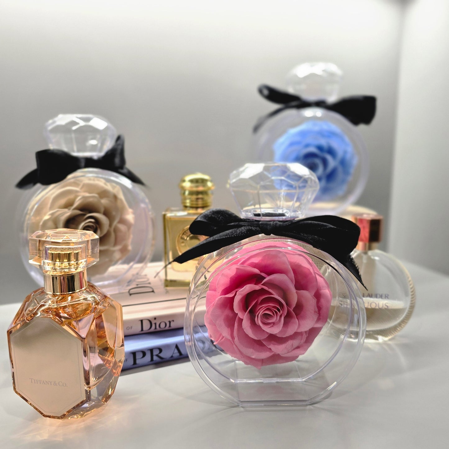 Perfume Bottle Roses